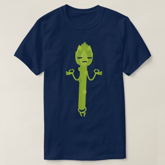 ヨガインストラクターアスパラガス恋人ビーガン野菜Ve Tシャツ (デザイン正面)