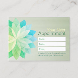 ヨガインストラクターアポイントメントカラフルロータスマンダラ 予約カード