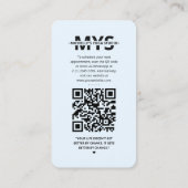 ヨガインストラクターインスタグラムライトブルーモダン 名刺 (裏面)