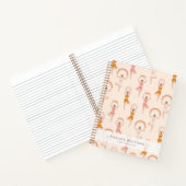 ヨガインストラクターウィメンズヨガポーズライトピンク ノートブック (内部)