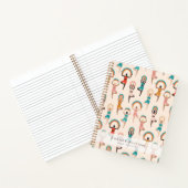 ヨガインストラクターウィメンヨガポーズライトタン ノートブック (内部)