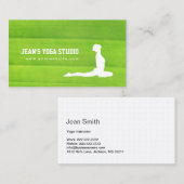 ヨガインストラクターウェルネススパ自然グリーン 名刺 (正面/裏面)
