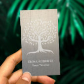 ヨガインストラクターウェルネスツリーヴィンテージゼンリネン 名刺