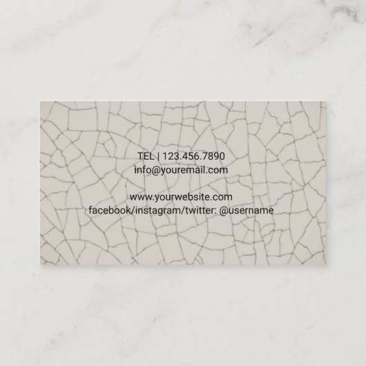 ヨガインストラクターウェルネスメディテーションセラミック 名刺 (裏面)