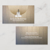 ヨガインストラクターウェルネスメディテーションヴィンテージ 名刺 (正面/裏面)