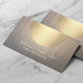 ヨガインストラクターウェルネス金ゴールドサークルヴィンテージ 名刺