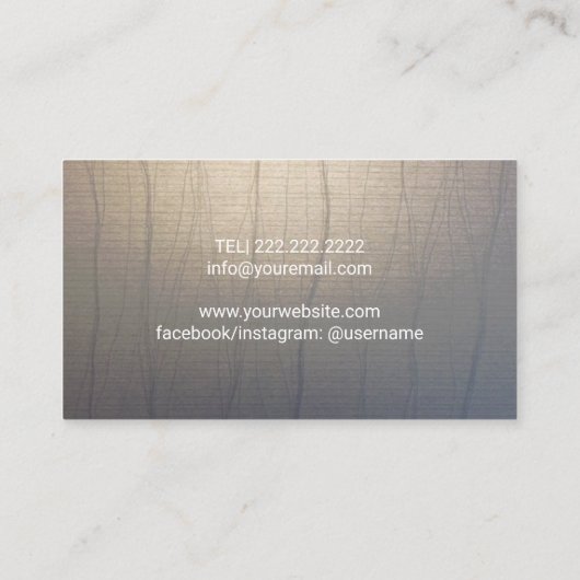 ヨガインストラクターウェルネス金ゴールドサークルヴィンテージ 名刺 (裏面)