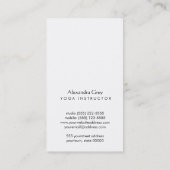 ヨガインストラクターウッドロータスブラック実在(木ではない) 名刺 (裏面)