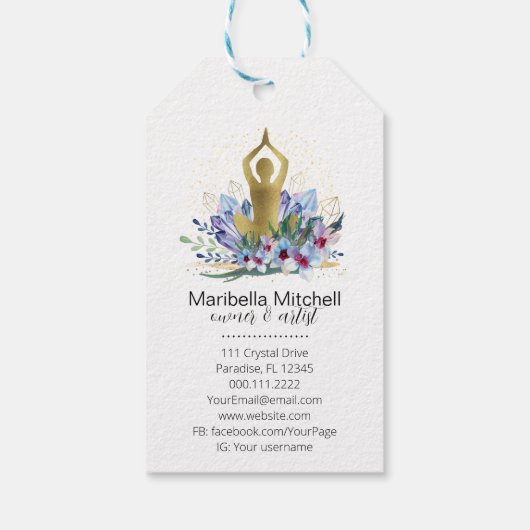 ヨガインストラクターエネルギーヒーラー結晶霊気スパ ギフトタグ (裏面)