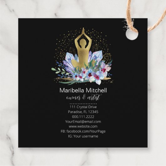 ヨガインストラクターエネルギーヒーラー結晶霊気スパ フェイバータグ (裏面)