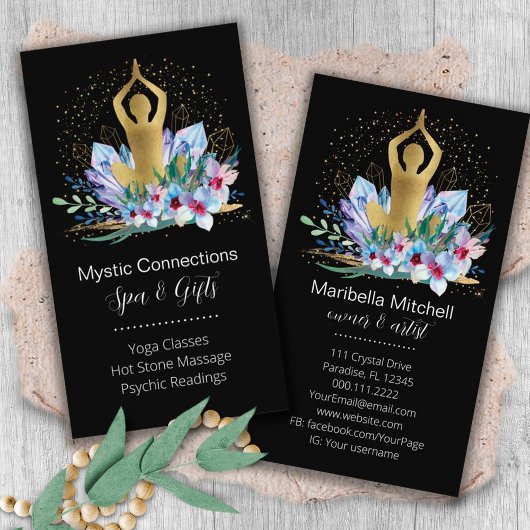 ヨガインストラクターエネルギーヒーラー結晶霊気スパ 名刺