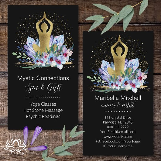 ヨガインストラクターエネルギーヒーラー結晶霊気スパ 名刺