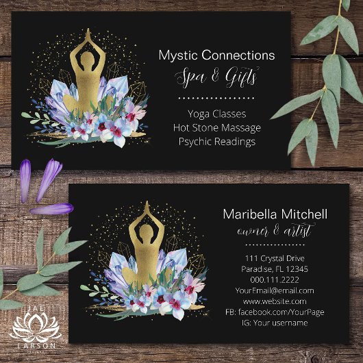 ヨガインストラクターエネルギーヒーラー結晶霊気スパ 名刺