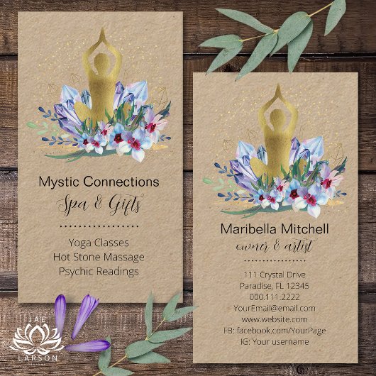 ヨガインストラクターエネルギーヒーラー結晶霊気スパ 名刺