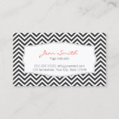 ヨガインストラクターエレガントシェブロンストライプズ 名刺 (正面)