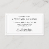 ヨガインストラクターエレガントツリー 名刺 (裏面)