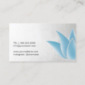 ヨガインストラクターエレガントブルーロータスヒーリングスパ 名刺 (裏面)