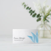 ヨガインストラクターエレガントブルーロータスヒーリングスパ 名刺 (スタンド正面)