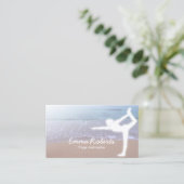 ヨガインストラクターエレガントモーニングビーチ 名刺 (スタンド正面)