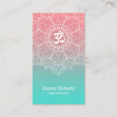 ヨガインストラクターエレガントロータスマンダラナマステ 名刺 (正面)