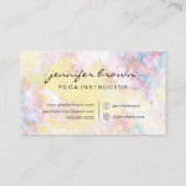 ヨガインストラクターエレガント水彩画 名刺 (裏面)