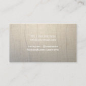 ヨガインストラクターエレガント金ゴールドロータスヴィンテージ 名刺 (裏面)