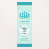 ヨガインストラクターカスタムのロゴ名|蓮の花 ヨガマット (正面)