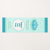 ヨガインストラクターカスタムのロゴ名|蓮の花 ヨガマット (正面(横))