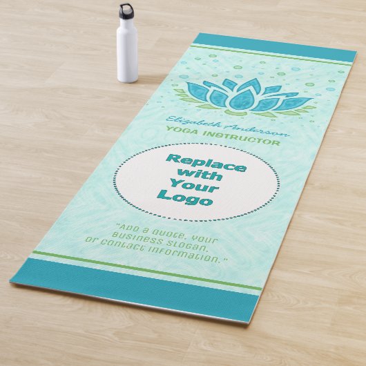 ヨガインストラクターカスタムのロゴ名|蓮の花 ヨガマット (インサイチュ)