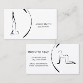 ヨガインストラクターカード（2つのヨガポーズ） 名刺 (正面/裏面)