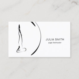 ヨガインストラクターカード（2つのヨガポーズ） 名刺