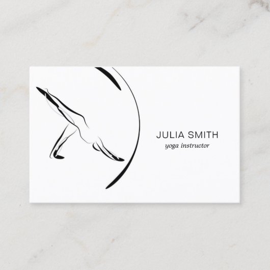 ヨガインストラクターカード（2つのヨガポーズ） 名刺 (正面)