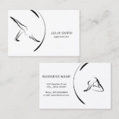 ヨガインストラクターカード（2つのヨガポーズ） 名刺 (正面/裏面)