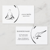 ヨガインストラクターカード（2つのヨガポーズ） 名刺 (正面/裏面)