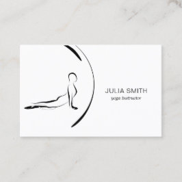 ヨガインストラクターカード（2つのヨガポーズ） 名刺