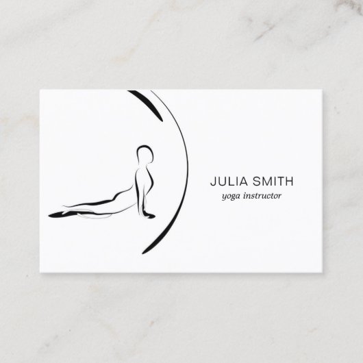 ヨガインストラクターカード（2つのヨガポーズ） 名刺 (正面)