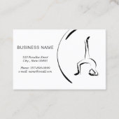 ヨガインストラクターカード（2つのヨガポーズ） 名刺 (裏面)