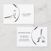 ヨガインストラクターカード（2つのヨガポーズ） 名刺 (正面/裏面)