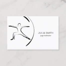 ヨガインストラクターカード（2つのヨガポーズ） 名刺