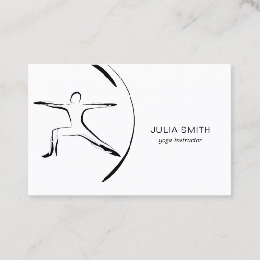 ヨガインストラクターカード（2つのヨガポーズ） 名刺 (正面)