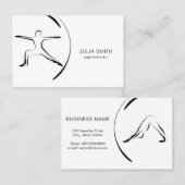 ヨガインストラクターカード（2つのヨガポーズ） 名刺 (正面/裏面)