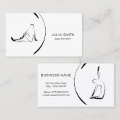 ヨガインストラクターカード（2つのヨガポーズ） 名刺 (正面/裏面)