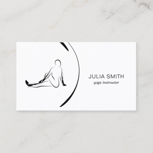 ヨガインストラクターカード（2つのヨガポーズ） 名刺 (正面)