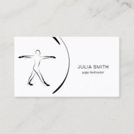 ヨガインストラクターカード（2つのヨガポーズ） 名刺
