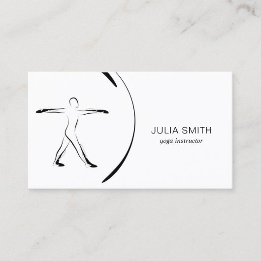 ヨガインストラクターカード（2つのヨガポーズ） 名刺 (正面)