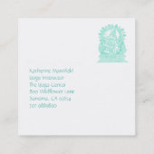 ヨガインストラクターガネシュシッティング姿 スクエア名刺 (裏面)