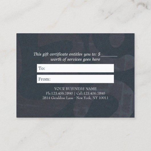 ヨガインストラクターギフト証明書瞑想禅OM 割引カード (裏面)