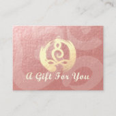 ヨガインストラクターギフト証明書瞑想禅OM 割引カード (正面)