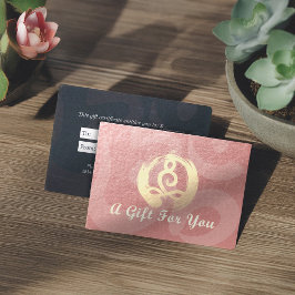 ヨガインストラクターギフト証明書瞑想禅OM 割引カード