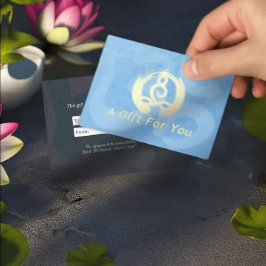 ヨガインストラクターギフト証明書瞑想禅OM 割引カード